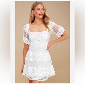 Free People White Lace Dress